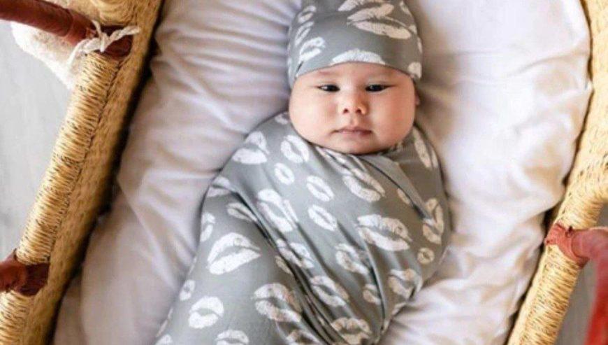 2 Pcs Swaddle and Hat Set