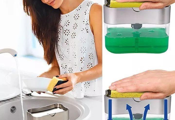 Soap Pump Dispenser with Sponge