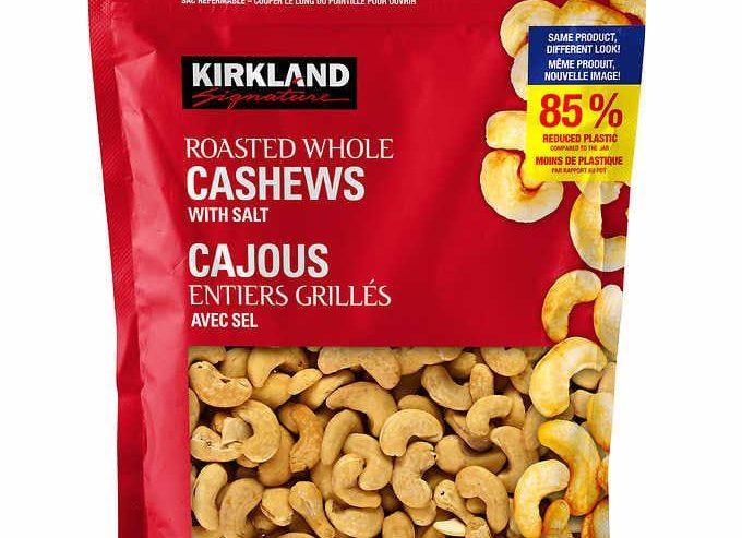 Kirkland Roasted Whole Cashews SALTED 1.13kg