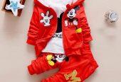 Mickey Mouse Hoodie Tshirt and Pant Set