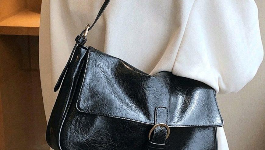 Buckle Decor Flap Hobo Bag