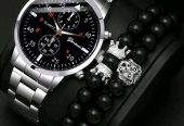 3pcs Fashionable Men’s Quartz Watch