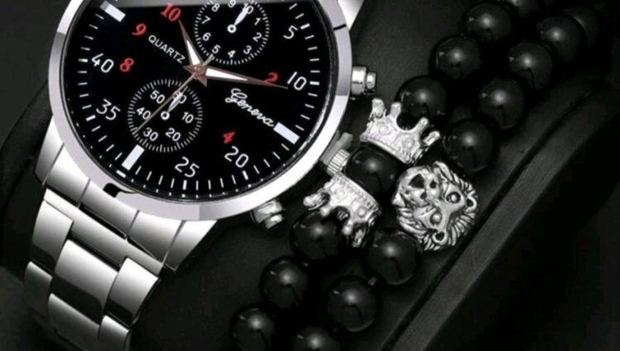 3pcs Fashionable Men’s Quartz Watch