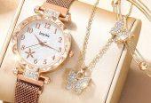 6 PcsNew Women’s Fashion Rhinestone Star Quartz Watch