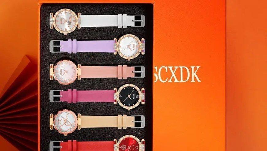 7PCS Set Women Fashion Watch Casual Belt Watches