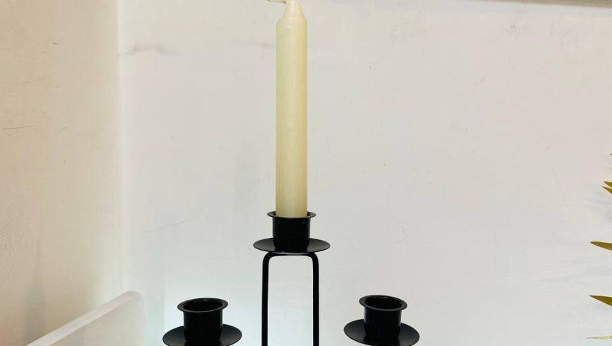 Black Metal Candle Holder