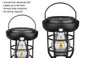 Solar Retro Camping Lantern Courtyard Garden Decore