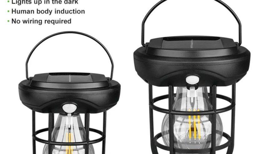 Solar Retro Camping Lantern Courtyard Garden Decore