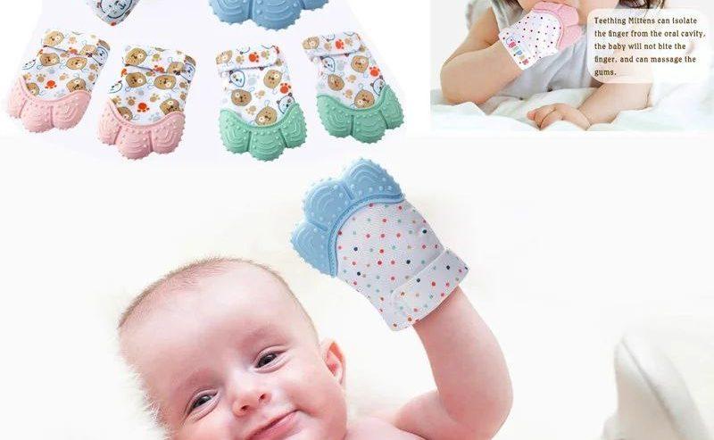 Silicone Baby Teether Mitten Glove