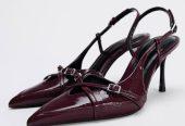 Burgundy Zara Heel Shoes