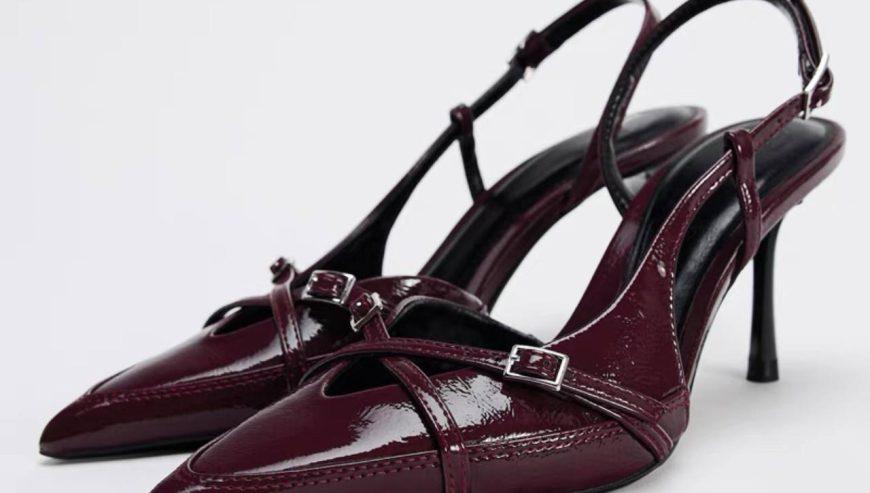 Burgundy Zara Heel Shoes