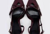 Burgundy Zara Heel Shoes