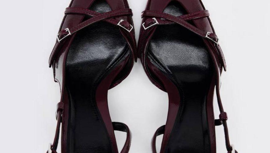 Burgundy Zara Heel Shoes