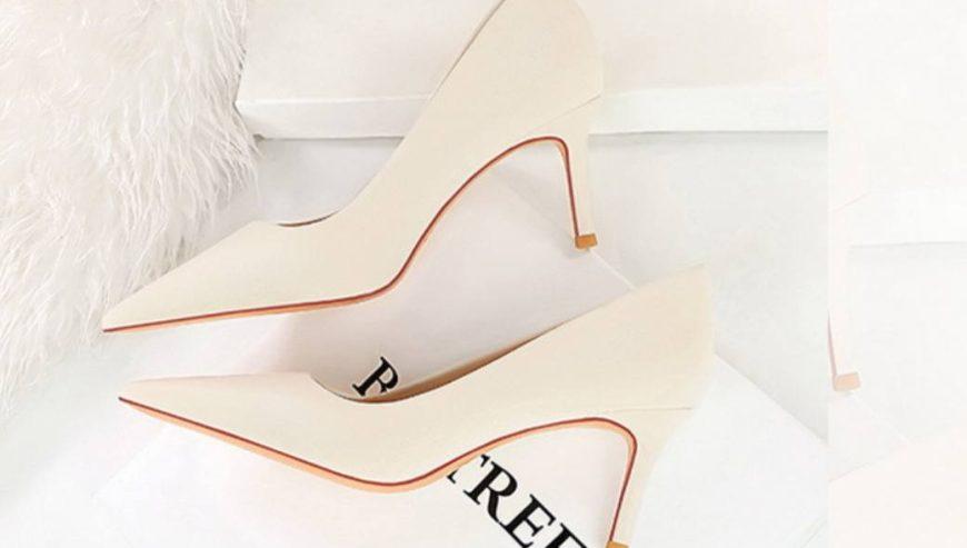 White Bigtree Heel Shoes