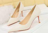 White Bigtree Heel Shoes