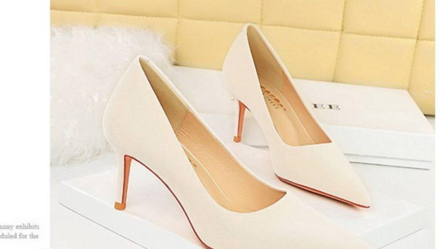 White Bigtree Heel Shoes