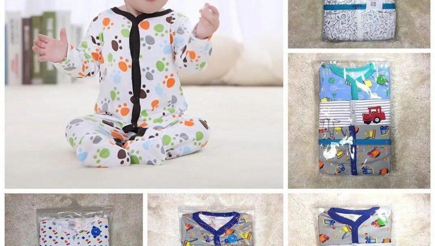 3-piece newborn Baby Foot Jumpsuit