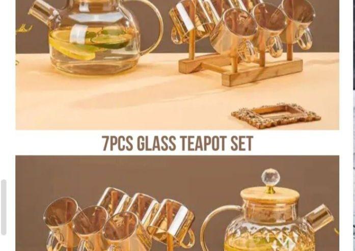 7 pis Glass Teapot Set