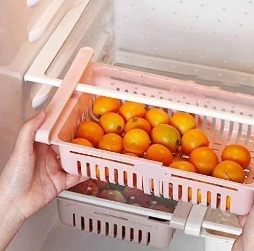 Expandable Plastic Space Saver Fridge Storage