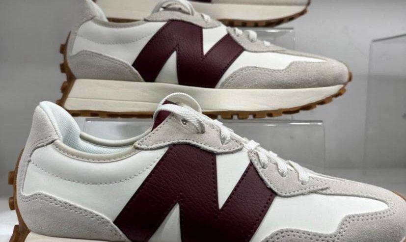 New Balance 327 Cream /Burgendy WMNS MNS Shoes