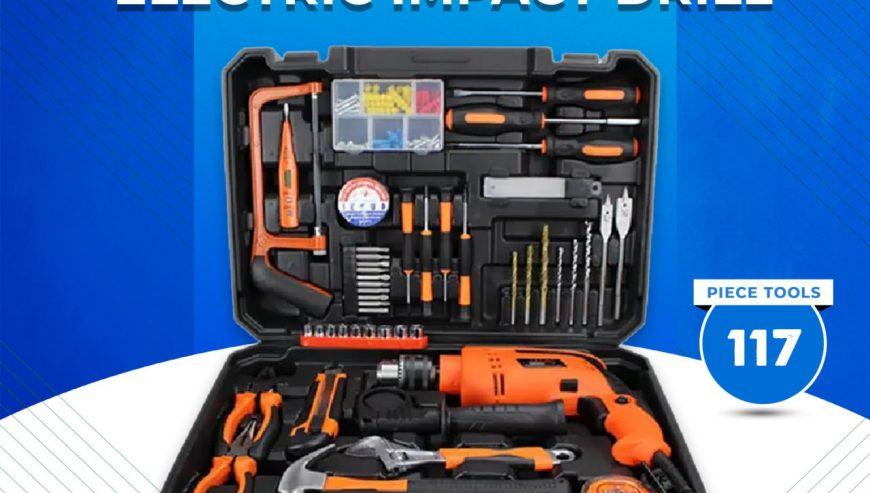 Edon Toolbox with Electric Impact Drill