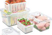 4 Refrigerator Food Storage Box