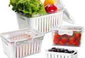 4 Refrigerator Food Storage Box